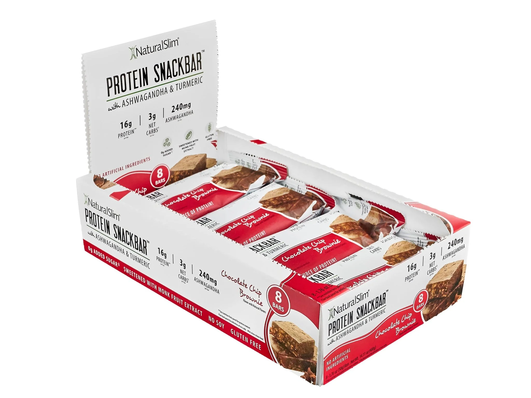 NaturalSlim® Protein Snackbar™ Chocolate Chip Brownie | Barras de proteína - Image 12