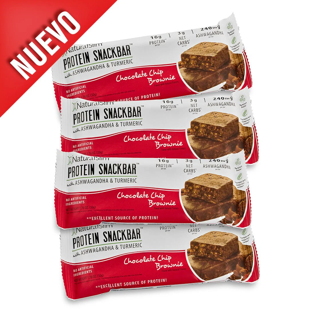 NaturalSlim® Protein Snackbar™ Chocolate Chip Brownie | Barras de proteína - Image 3
