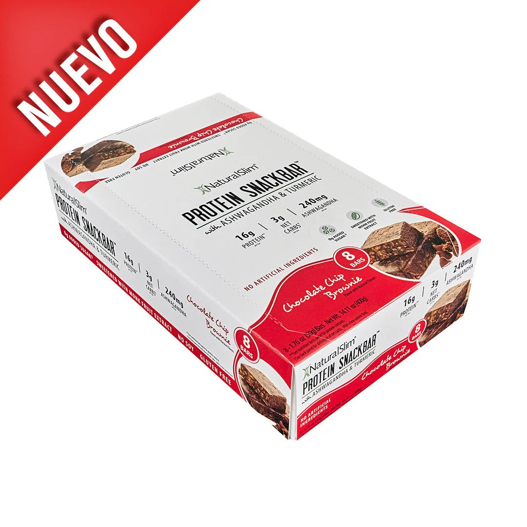 NaturalSlim® Protein Snackbar™ Chocolate Chip Brownie | Barras de proteína - Image 7