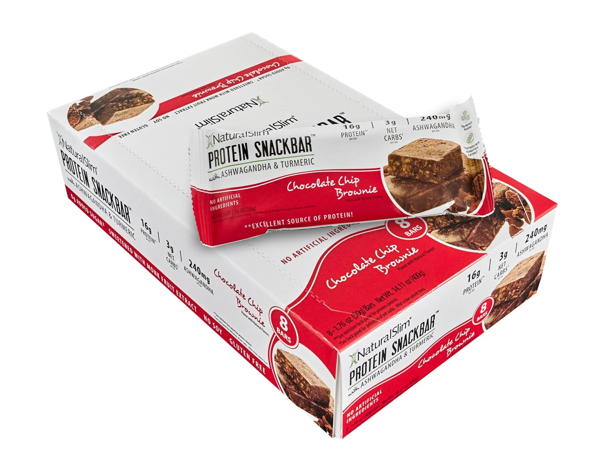 NaturalSlim® Protein Snackbar™ Chocolate Chip Brownie | Barras de proteína - Image 9