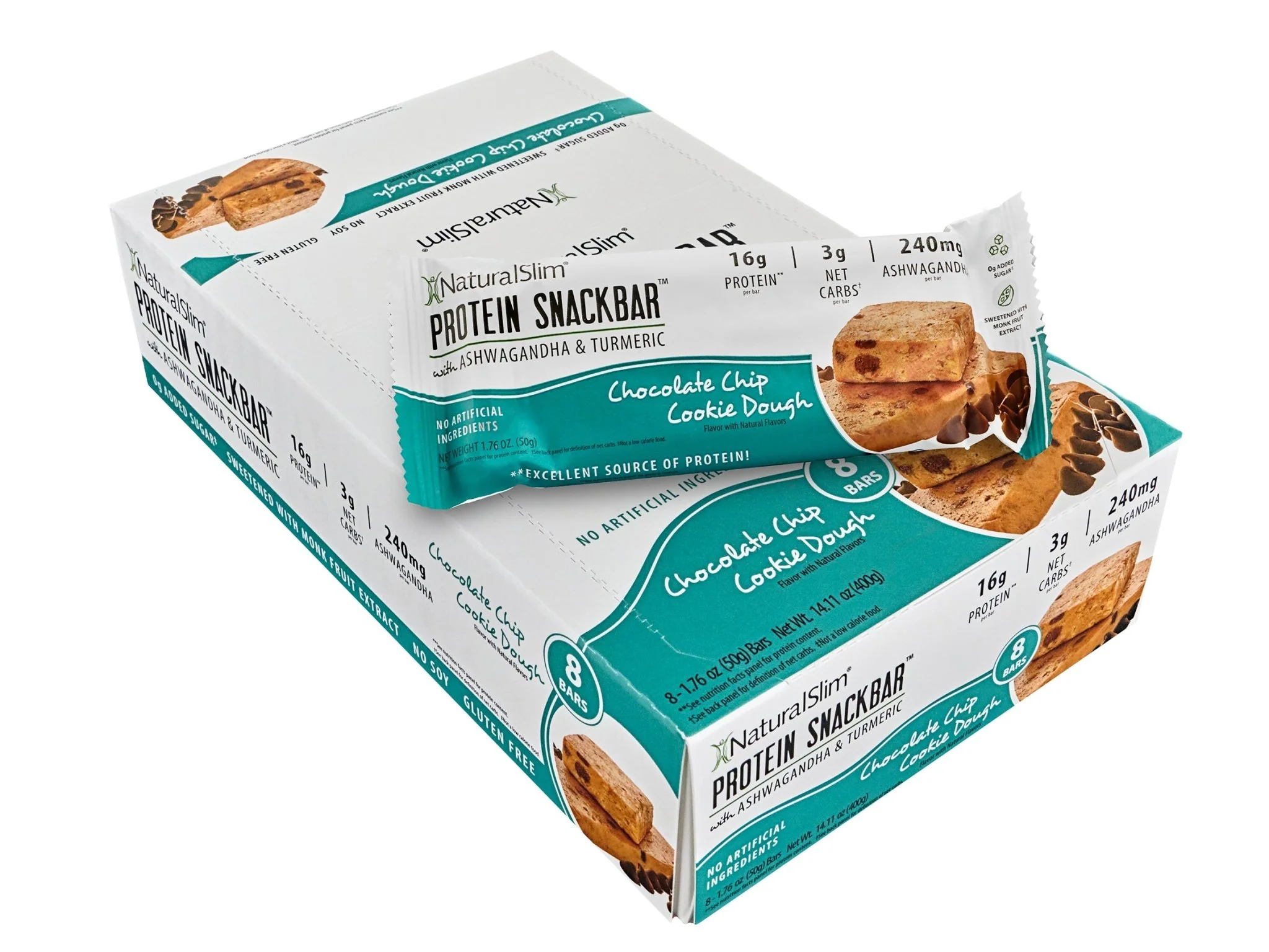NaturalSlim® Protein Snackbar™ Chocolate Chip Cookie Dough | Barras de proteína - Image 10