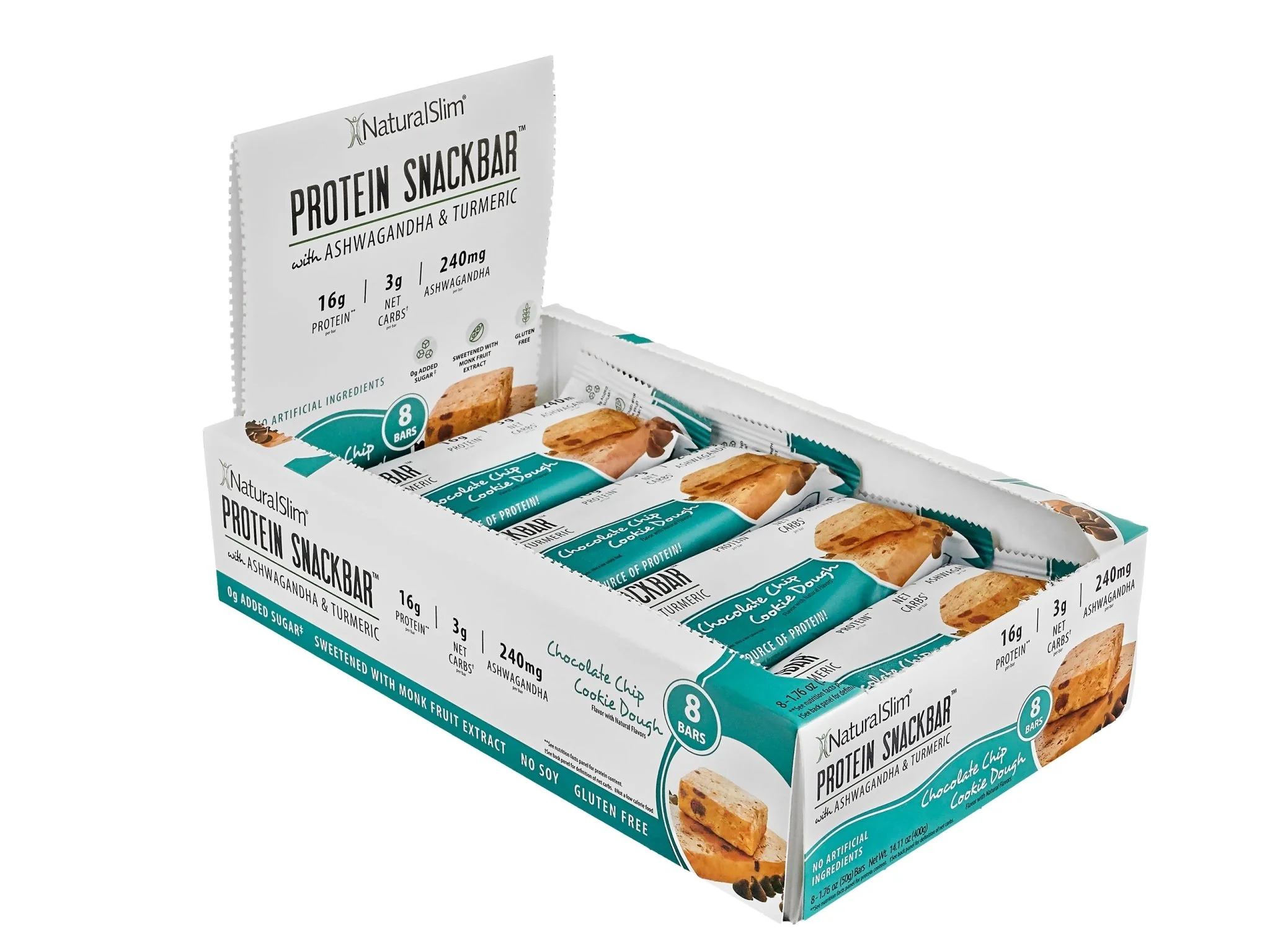 NaturalSlim® Protein Snackbar™ Chocolate Chip Cookie Dough | Barras de proteína - Image 13