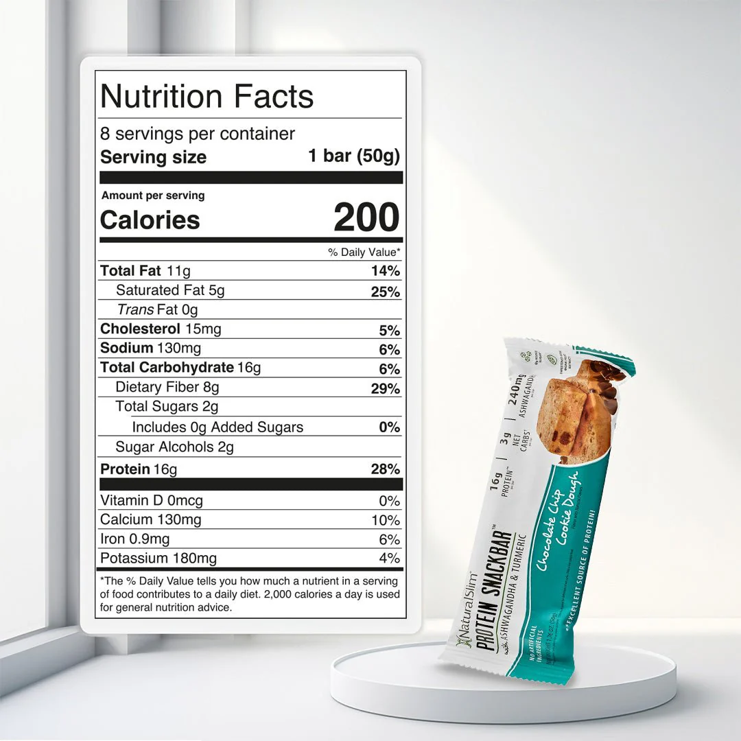 NaturalSlim® Protein Snackbar™ Chocolate Chip Cookie Dough | Barras de proteína - Image 9