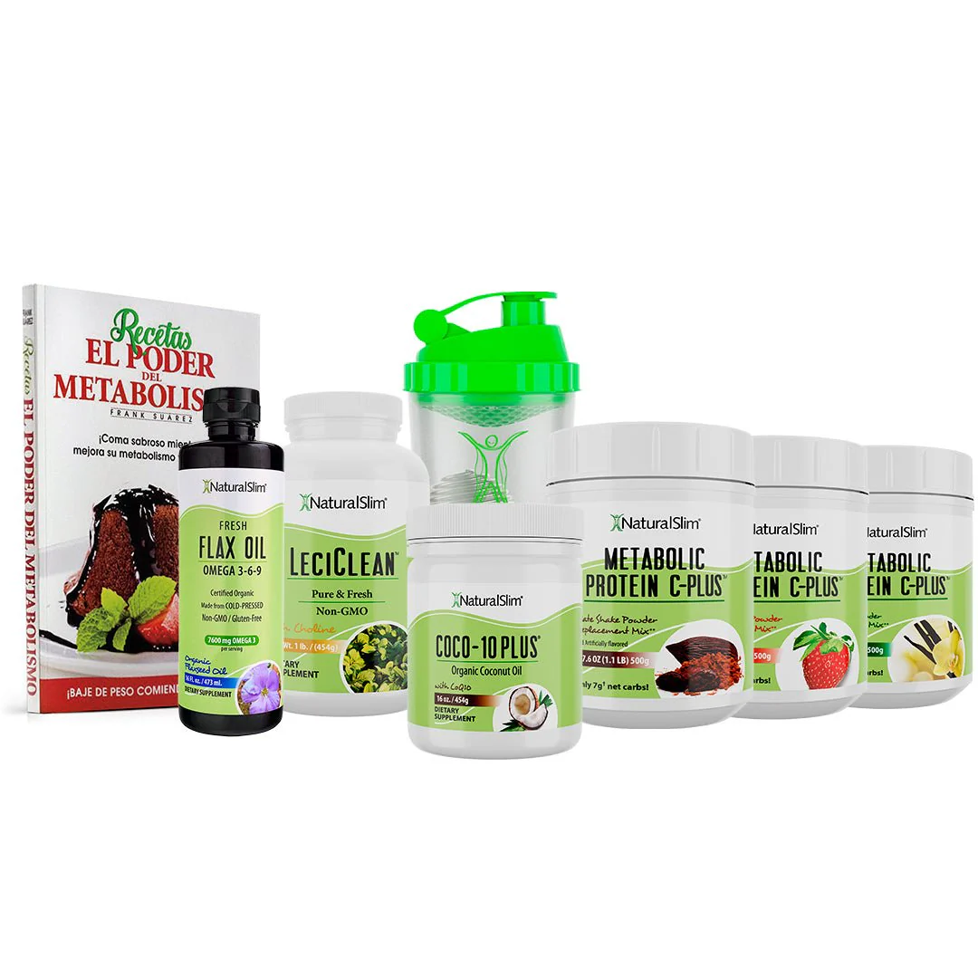 Kit Súper Batida Mañanera C Plus - 3 Frascos de Batida C Plus, Coco-10 Plus®, FlaxOil, LeciClean®, Libro de Recetas + Shaker de Regalo | Envío GRATIS - Image 3