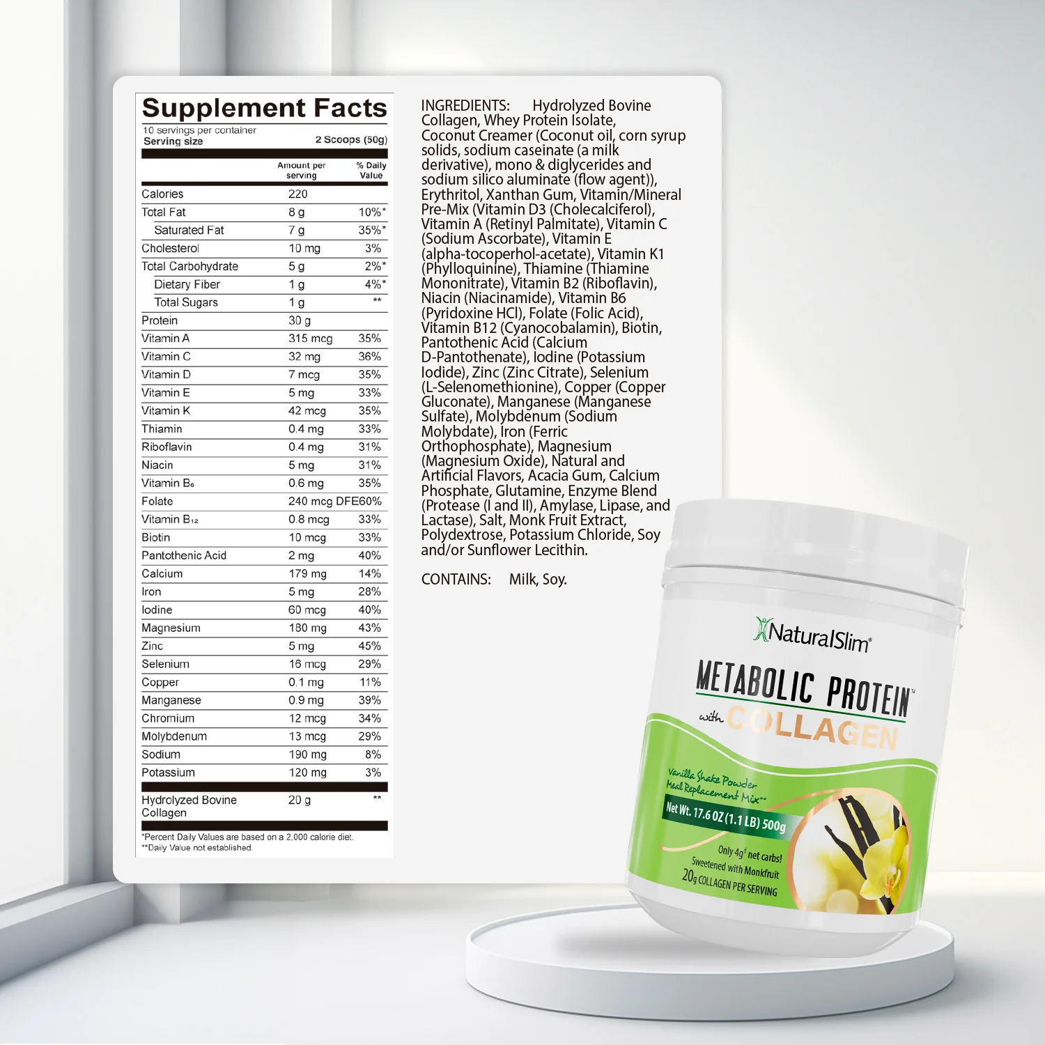 METABOLIC PROTEIN™ COLLAGEN - VANILLA - Image 4