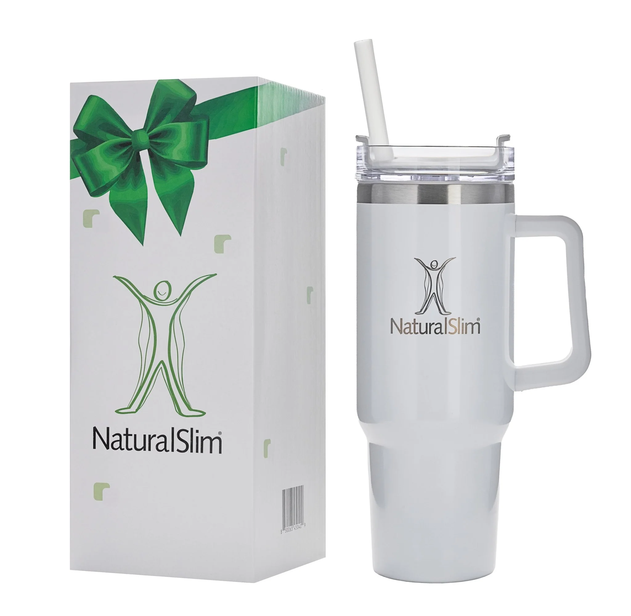 NaturalSlim®️ Tumbler (White) | Vaso térmico de acero inoxidable | 40 oz - Image 3